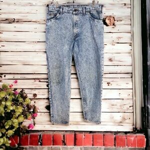 Vintage Levi's Acid Washed Orange Tab 550 Relaxed Taper Jeans Denim 36 X 32
